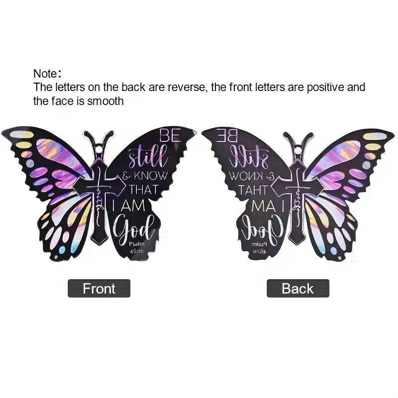 Be Still & Know Butterfly Rearview Mirror Ornament