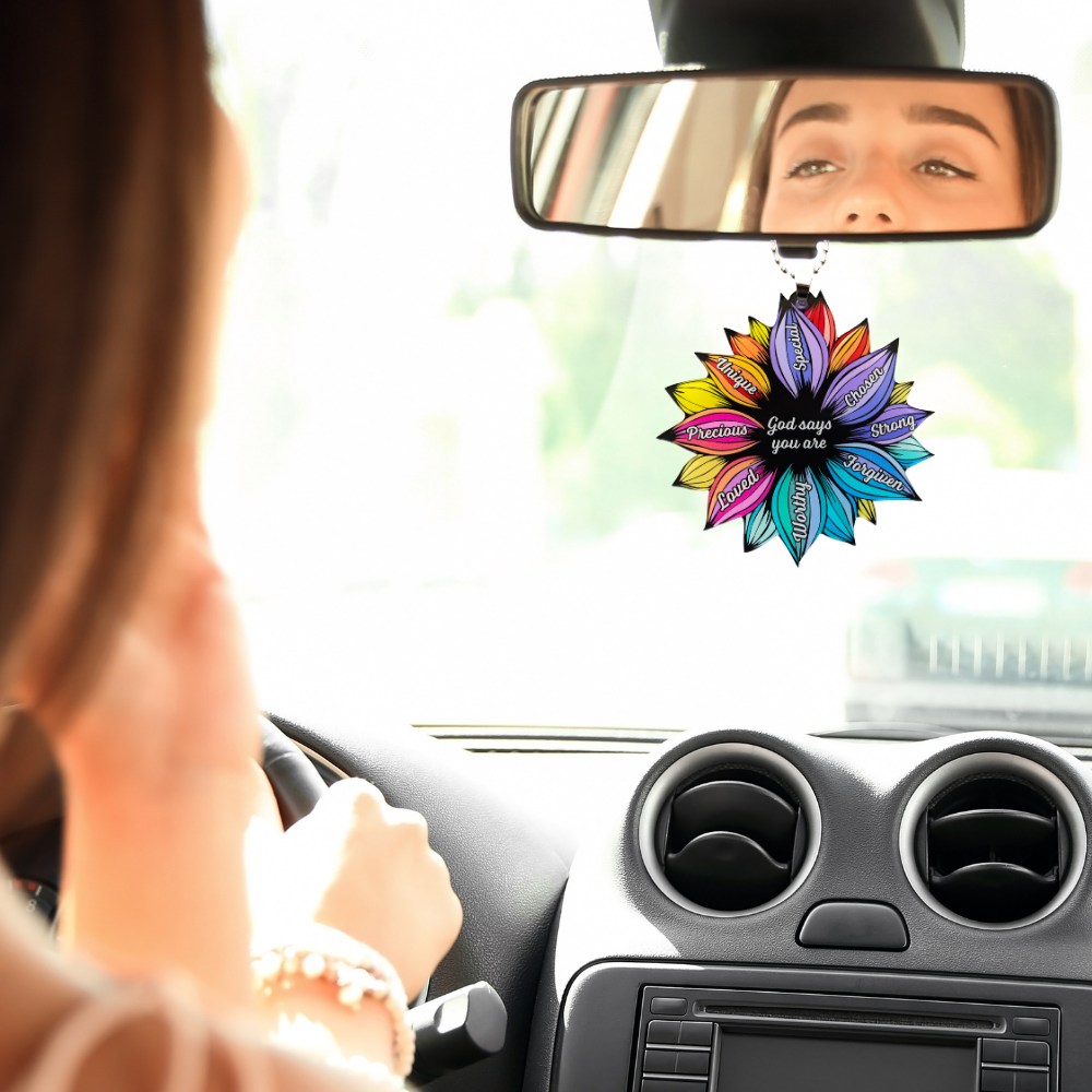 Identity Flower Rearview Mirror Ornament