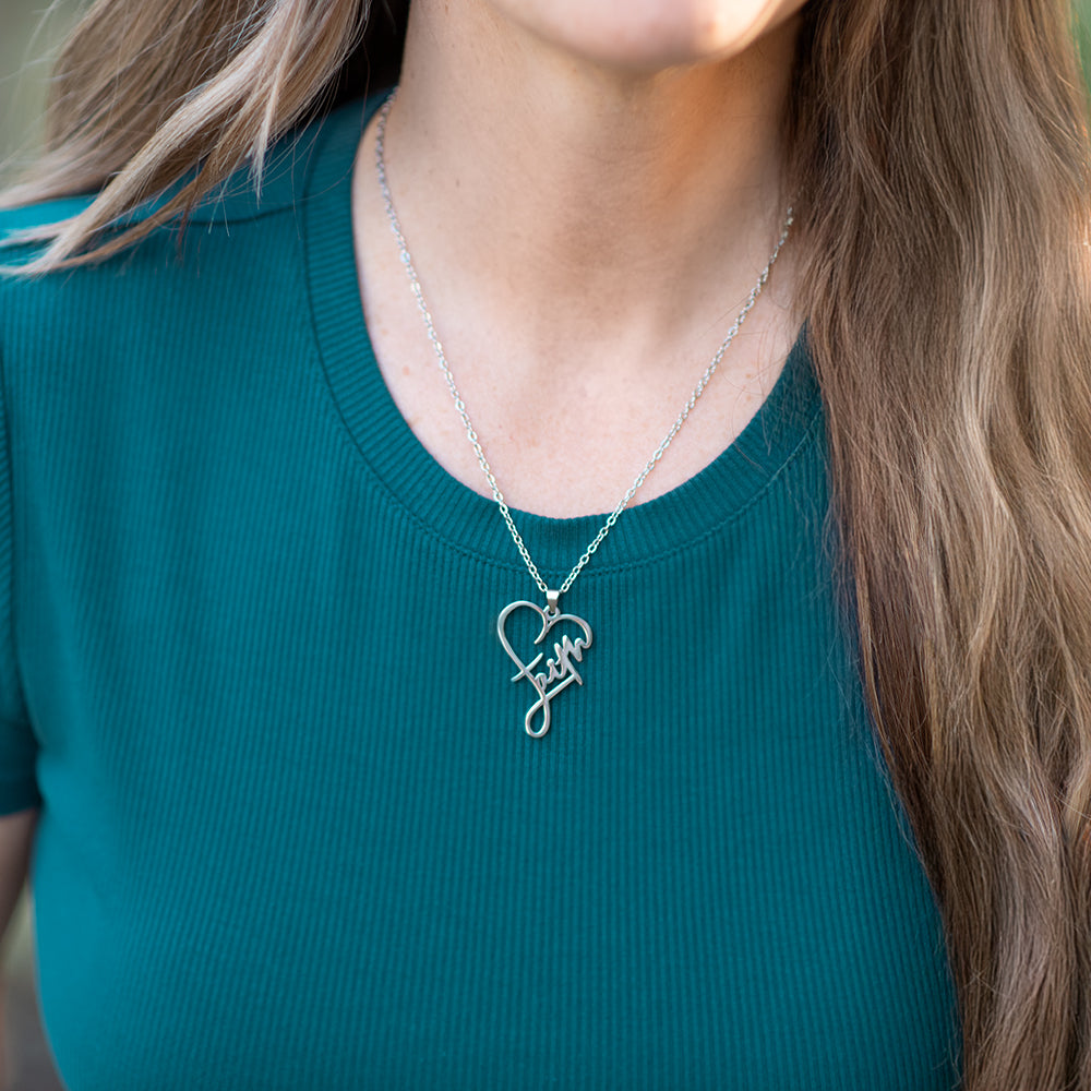 Faith Heart Necklace