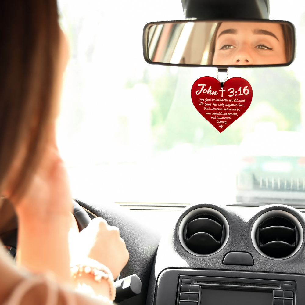 John 3:16 Rearview Mirror Ornament
