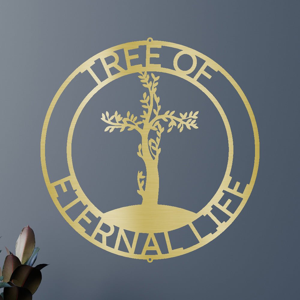Cross Tree Personalized Gifts - Custom Metal Sign