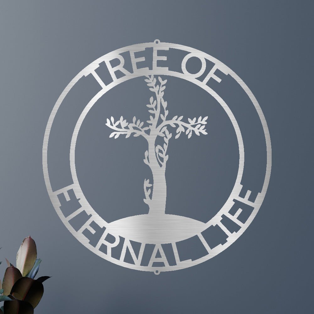 Cross Tree Personalized Gifts - Custom Metal Sign
